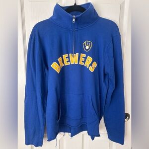 Milwaukee Brewers Blue Half-Zip Sweater Victoria Secret Pink